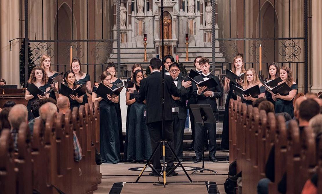 Chamber Choir performing in St. John's Church