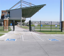 A view of the handicapped parking area.