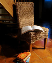 book on chair