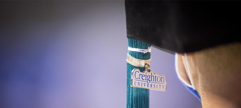 Generic image of Creighton tassle on graduation cap