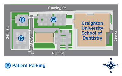 Parking map showing building at 2109 Cuming Street