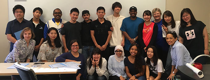 A group of IELI students in the Koeki University program