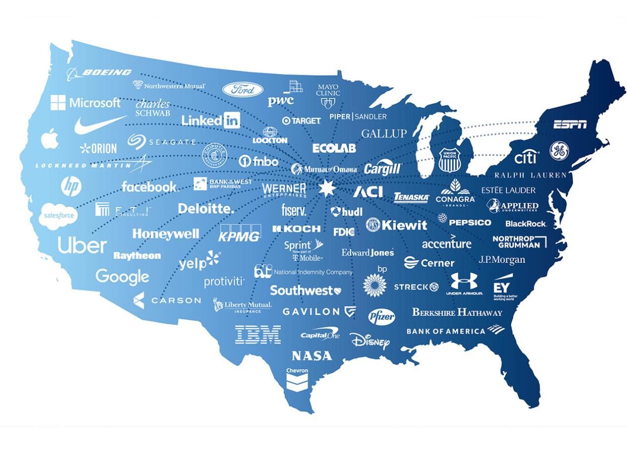 Internship companies across the U.S.