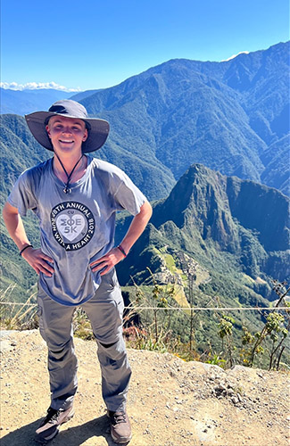 Ryan Berg on sunny day in Peruvian Mountain pass.