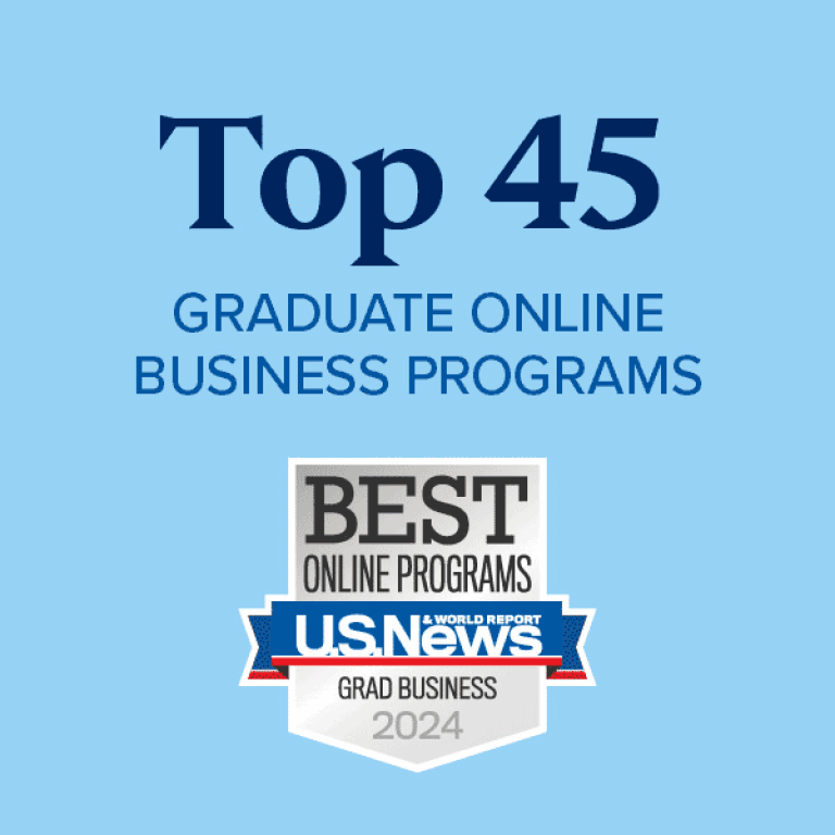 Top 45 grad online business programs us news badge