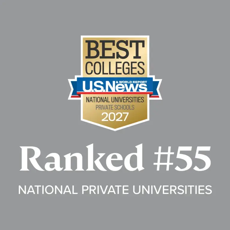 U.S. News Ranked #55 Nat'l Private Universities
