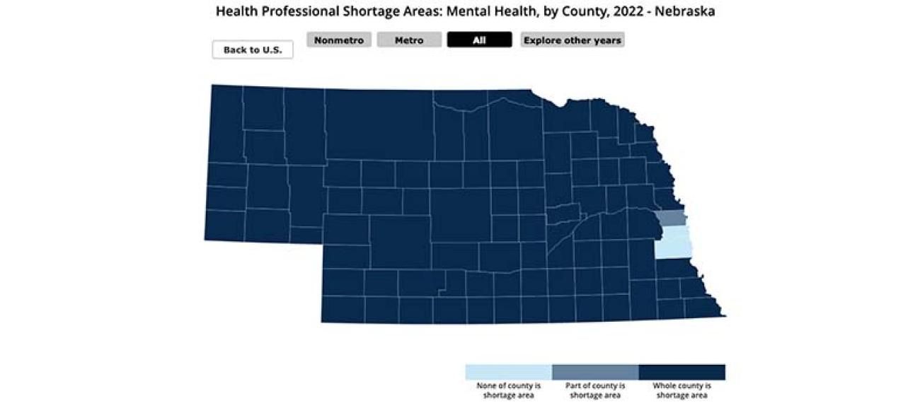 Health Professions Shortage Map