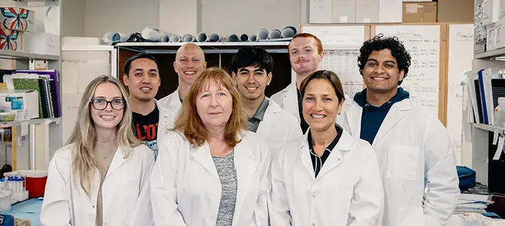 Annemarie Shibata with Haddix students