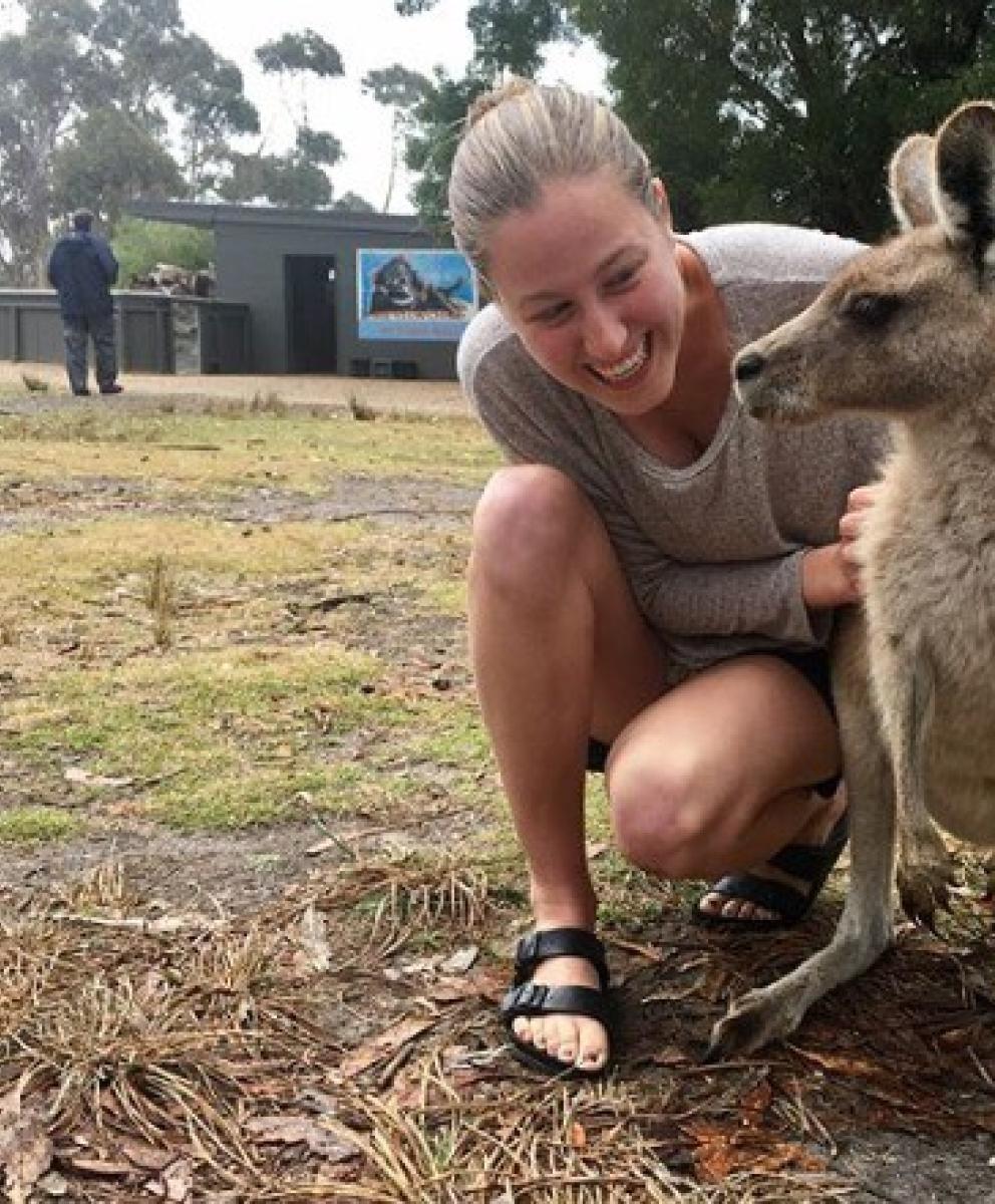Student with Kangaroo