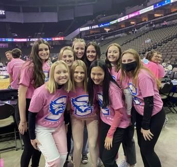Alexa Heitman and friends and 'pink out' event.