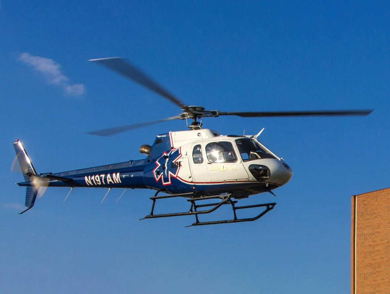 Medical transport helicopter