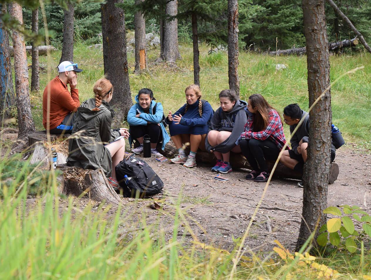 Students camping in Custer State Park during the Fall Adventure Retreat