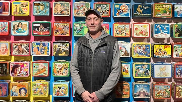 Mark Kelehan, BSBA’97, has collected about 1,000 lunchboxes