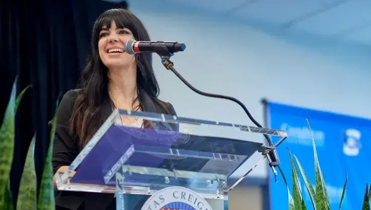 Nicole Piemonte speaking at Creighton