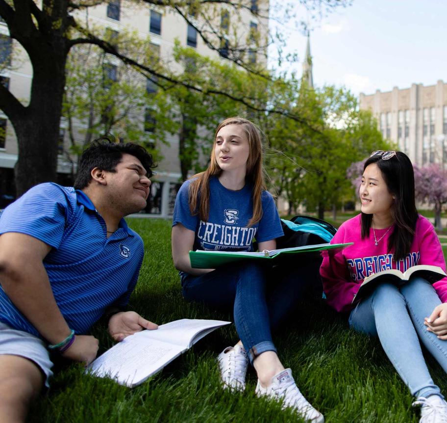 Students gathered in outdoor setting