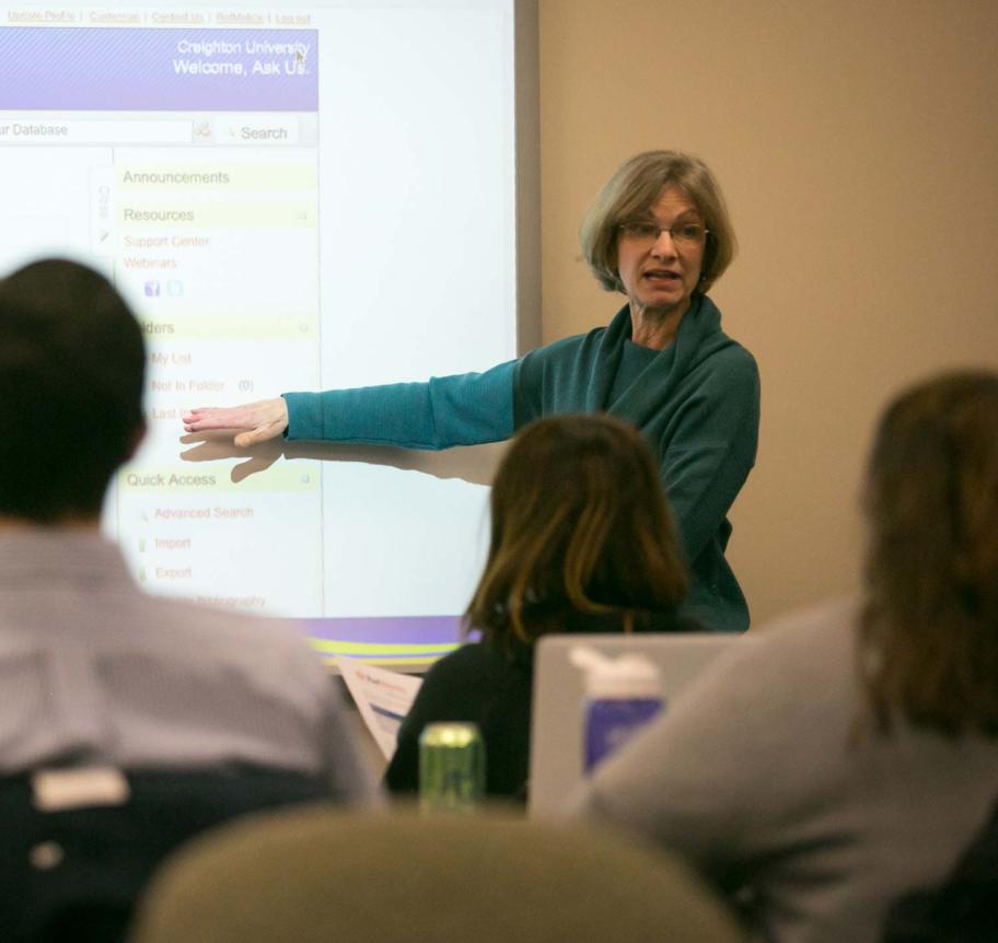 Faculty instructing students in the classroom