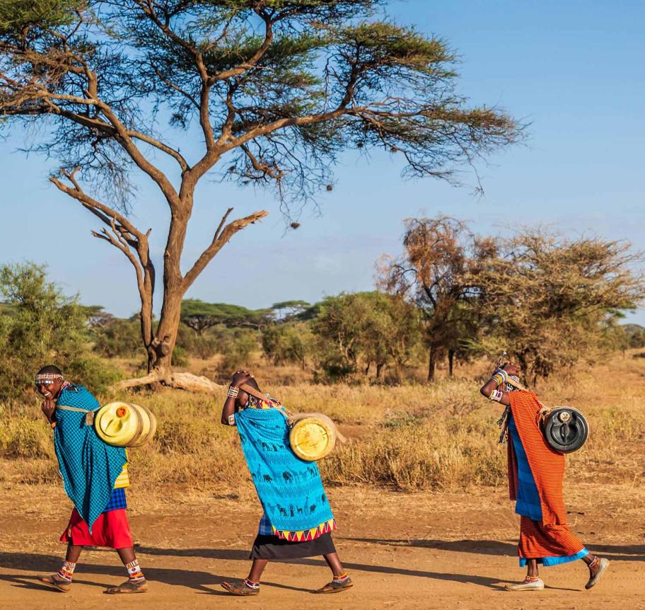 African women walking outdoors