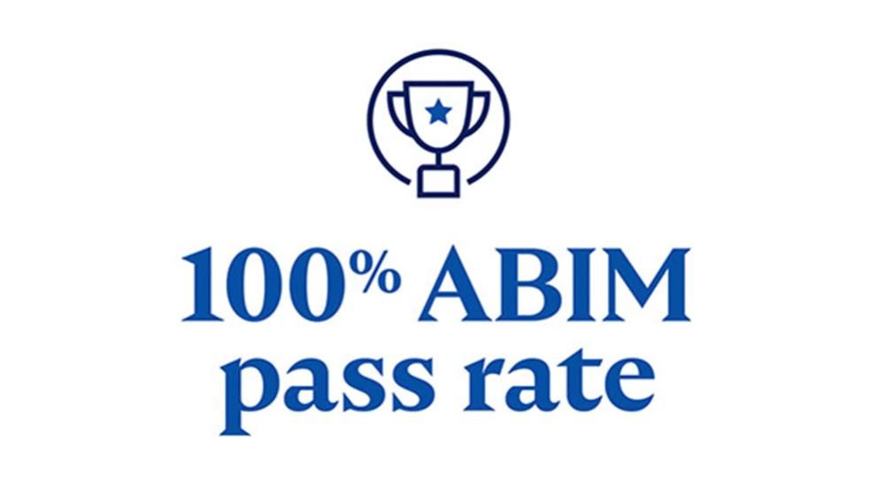 100 percent ABIM pass rate