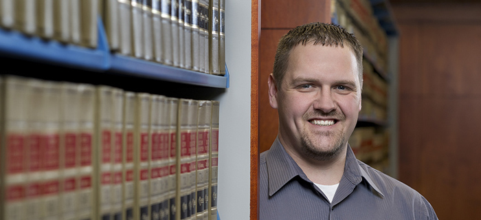 Bruce Wray in Law Library