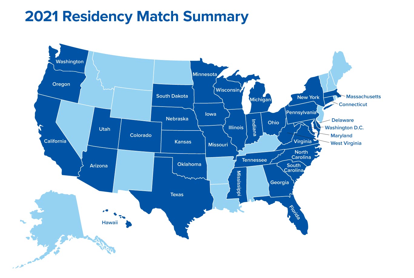 2021 Residency Match Map