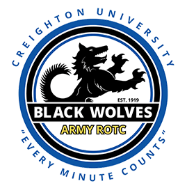 Creighton University Black Wolves Army ROTC logo