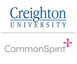 Creighton University and CommonSpirit logos