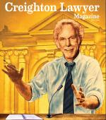 Creighton Lawyer Fall 2019 magazine cover with G. Michael Fenner, JD
