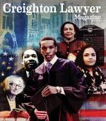 Creighton Lawyer Magazine Spring 2021 cover with diversity theme