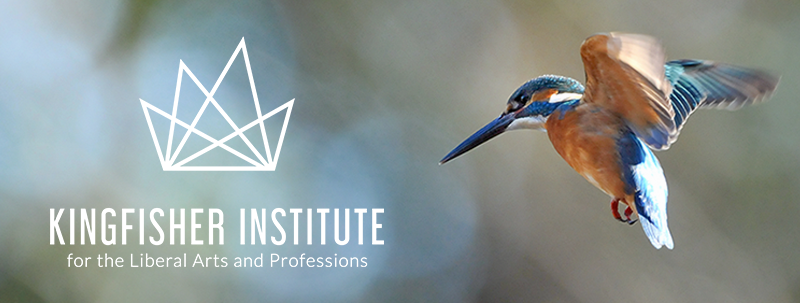 Kingfisher bird with Institute logo 