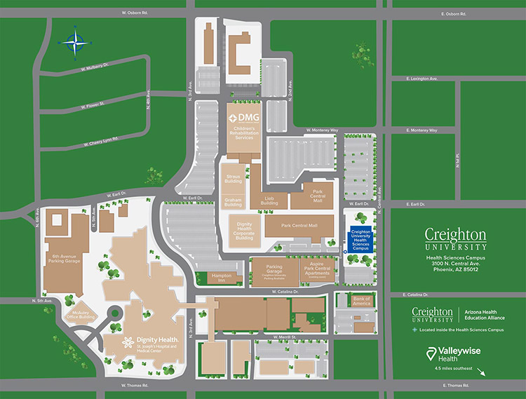 Phoenix campus map