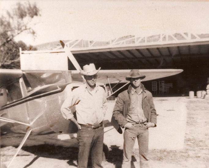Ralph and John Vinton with a plane