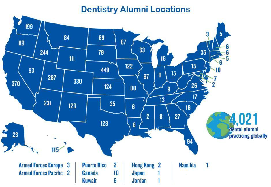 Dental Alumni Locations