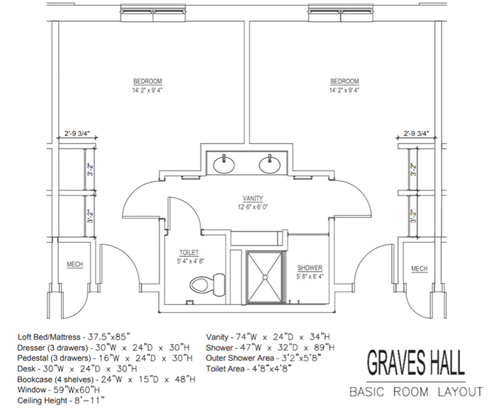 Graves Hall Room Layout
