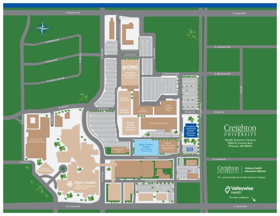 Creighton Phoenix Campus Map