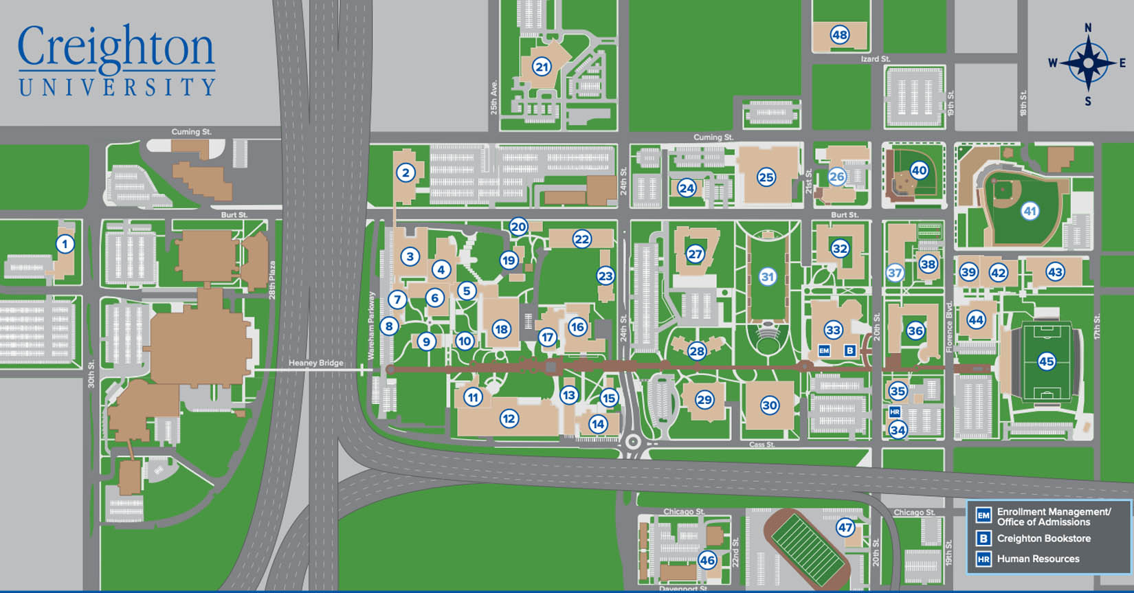 Creighton Campus Map