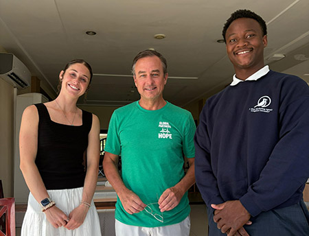 Father Hendrickson with colleagues