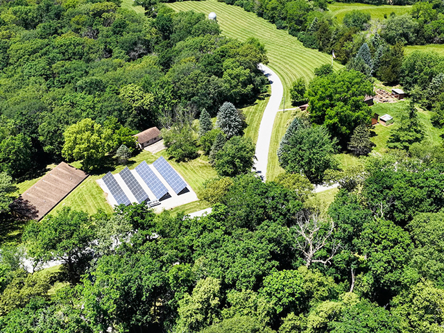 Retreat Center grounds drone shot