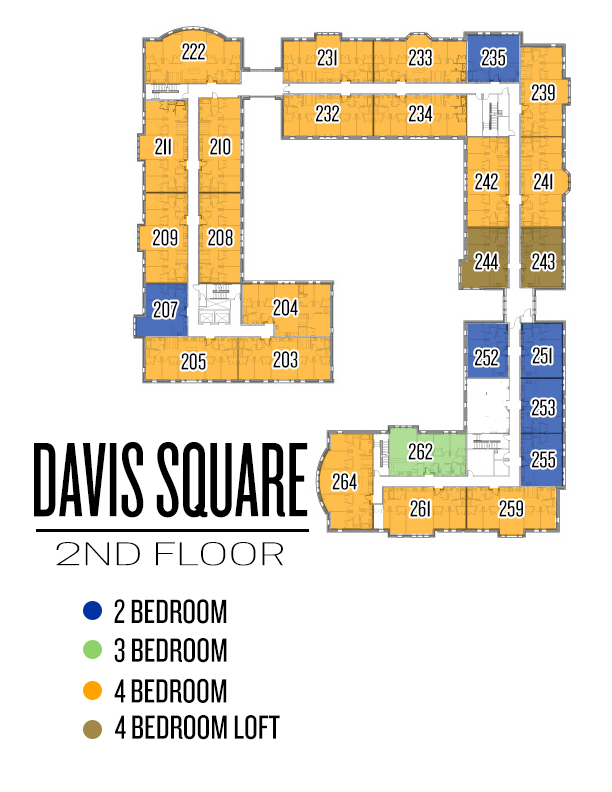 Davis Square Second Floor Plan