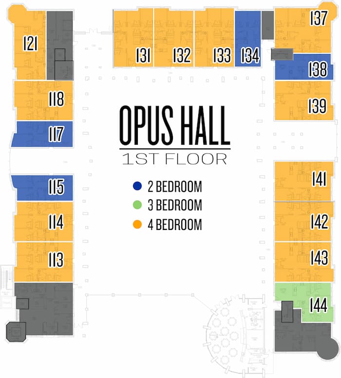 Opus Hall First Floor Layout