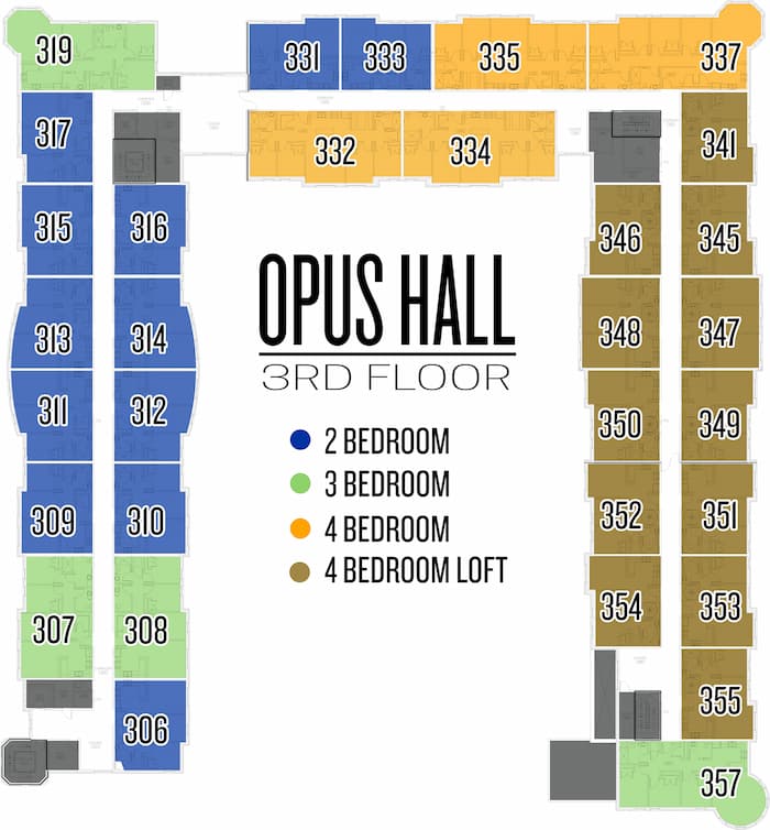 Opus Hall Third Floor Layout
