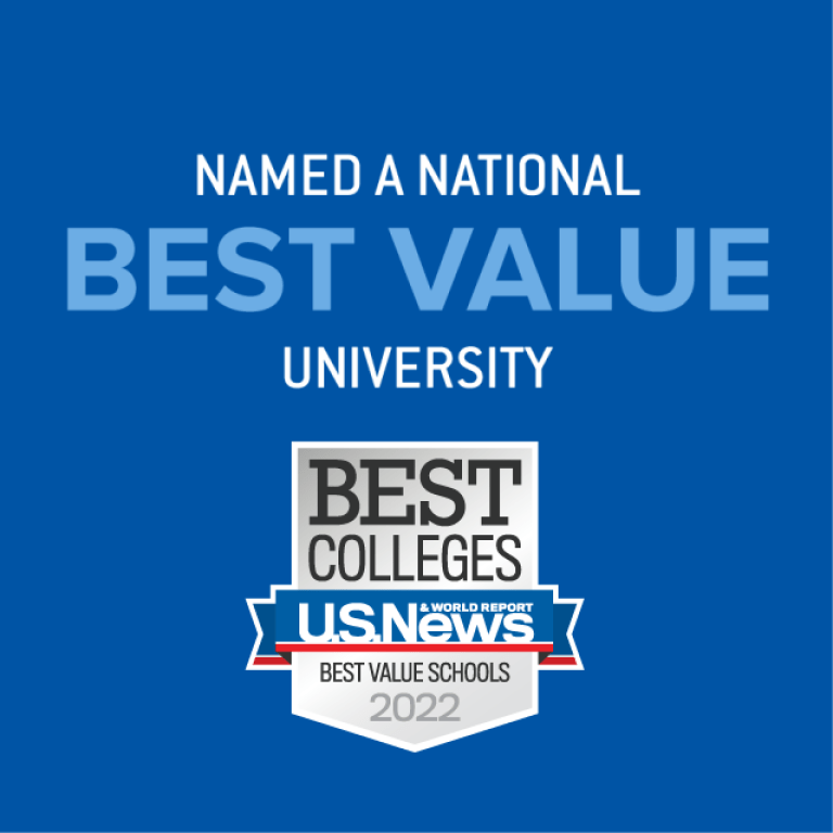 Named a national best value university by U.S. News