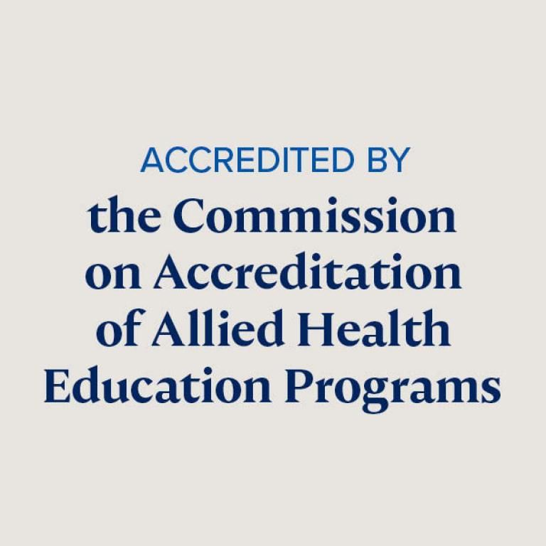 Accredited by the Commission on Accreditation of Allied Health Education Programs