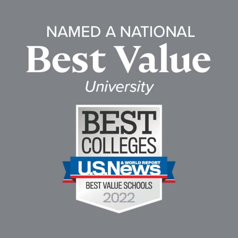 Named a national best value university by U.S. News