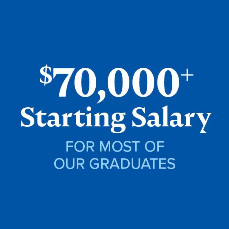 70,000 plus starting salary for most graduates