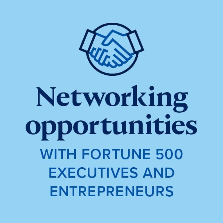Networking opportunities with Fortune 500 executives and entrepreneurs