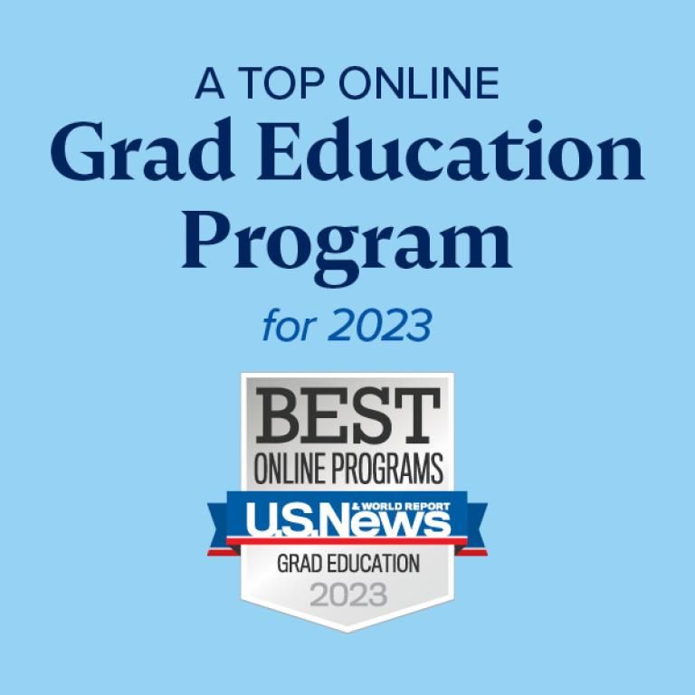 U.S. News 2023 Best Online Education badge
