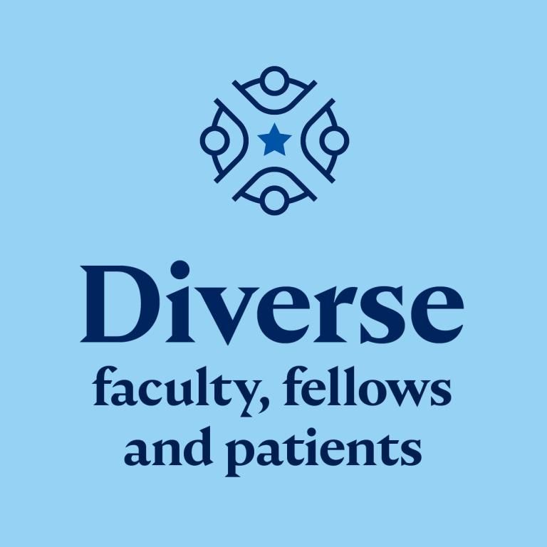 Diverse faculty, fellows and patients 
