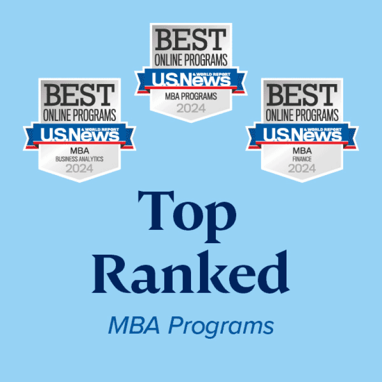 U.S. News top ranked MBA programs badges