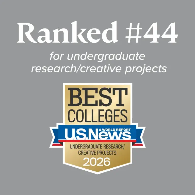 Ranked #44 for undergraduate research/creative projects