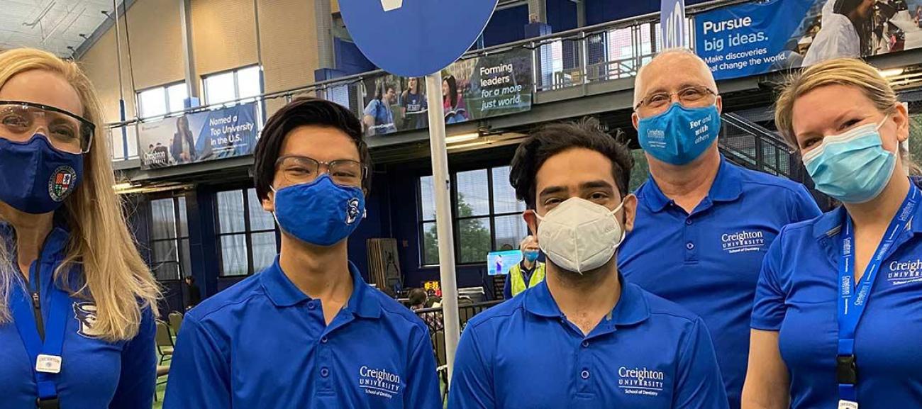 Creighton dentists at vaccination clinic